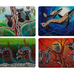 Melanie Hava Journeys Cork Back Placemat 34x26.5cm Set Of 4 Assorted Gift Boxed