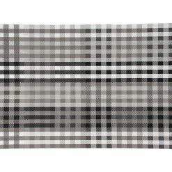 Table Accents Placemat 45x30cm White Grey Check