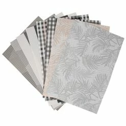 Table Accents Placemat 45x30cm Frond Silver White -homeless mug-shop gi0371 type