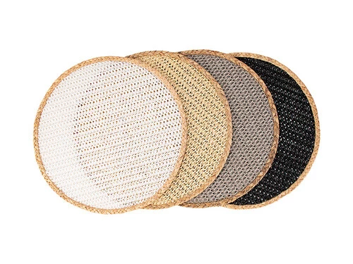 Table Accents Placemat 38cm Round White Natural 2 Table Accents Placemat 38cm Round White Natural - Image 2