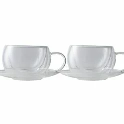 Blend Double Wall Cup & Saucer 270ML Set Of 2 Gift Boxed