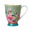 Teas & C's Silk Road Footed Mug 300ML Aqua Gift Boxed