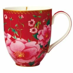 Alternative view of Teas & C's Silk Road Coupe Mug 440ML Cherry Red Gift Boxed
