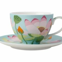 Royal Botanic Gardens Victoria Lotus Cup & Saucer 240ML Mint Gift Boxed