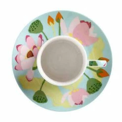 Royal Botanic Gardens Victoria Lotus Demi Cup & Saucer 100ML Mint Gift Boxed -homeless mug-shop hv0191 top 2