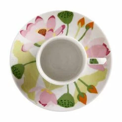 Royal Botanic Gardens Victoria Lotus Demi Cup & Saucer 100ML White Gift Boxed -homeless mug-shop hv0193 top 2