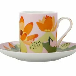 Royal Botanic Gardens Victoria Lotus Demi Cup & Saucer 100ML Pink Gift Boxed