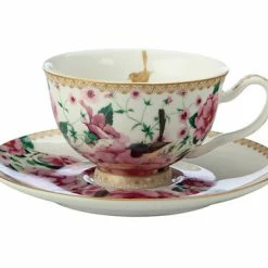 Teas & C's Silk Road Footed Cup & Saucer 200ML White Gift Boxed