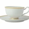 Teas & C's Classic Footed Cup & Saucer 200ML White Gift Boxed