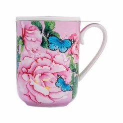 Gabby Malpas Posey Mug With Infuser 340ML Cabbage Roses Gift Boxed 5 Gabby Malpas Posey Mug With Infuser 340ML Cabbage Roses Gift Boxed -homeless mug-shop hv0319 a1
