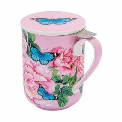 Gabby Malpas Posey Mug With Infuser 340ML Cabbage Roses Gift Boxed 4 Gabby Malpas Posey Mug With Infuser 340ML Cabbage Roses Gift Boxed -homeless mug-shop hv0319 a2
