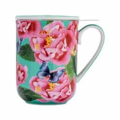 Gabby Malpas Posey Mug With Infuser 340ML Camellia Dreams Gift Boxed 5 Gabby Malpas Posey Mug With Infuser 340ML Camellia Dreams Gift Boxed -homeless mug-shop hv0322 a1