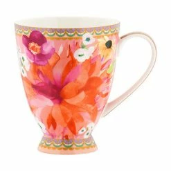 Teas & C's Dahlia Daze Footed Mug 300ML Pink Gift Boxed