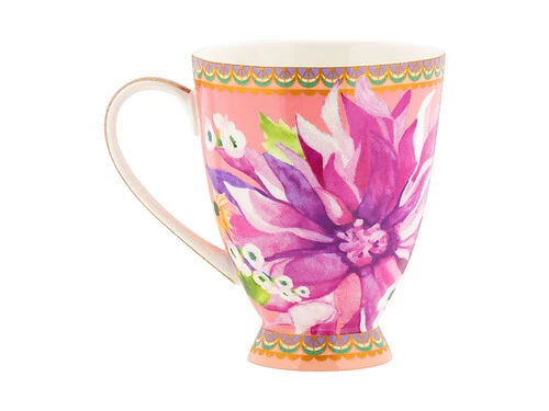 Teas & C's Dahlia Daze Footed Mug 300ML Pink Gift Boxed 3 Teas & C's Dahlia Daze Footed Mug 300ML Pink Gift Boxed - Image 3