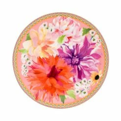 Teas & C's Dahlia Daze Coupe Plate 19.5cm Pink Gift Boxed