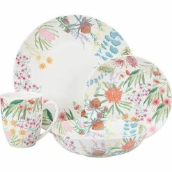 Royal Botanic Gardens Native Blooms Coupe Dinner Set 16pc Gift Boxed