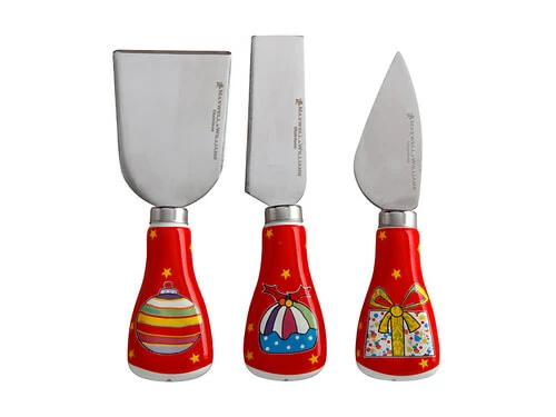 Donna Sharam Wonderland Cheese Knife Set 3pc Red Gift Boxed 1 Donna Sharam Wonderland Cheese Knife Set 3pc Red Gift Boxed