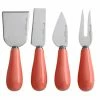 Mezze Cheese Knife Set 4pc Coral Gift Boxed