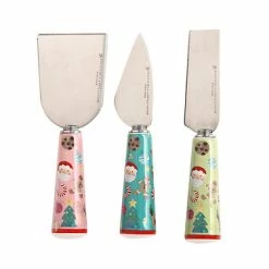 Kasey Rainbow Sparkly Season Cheese Knife Set 3pc Gift Boxed
