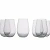Mansion Stemless Red Wine Glasses 580ML Set Of 6