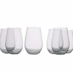 Mansion Stemless Red Wine Glasses 580ML Set Of 6