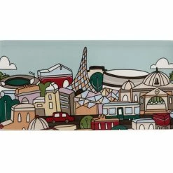 Megan McKean Cities Rectangular Plate 25x12cm Melbourne Gift Boxed