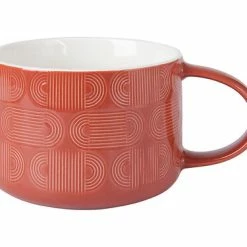 Crest Jumbo Mug 500ML Terracotta