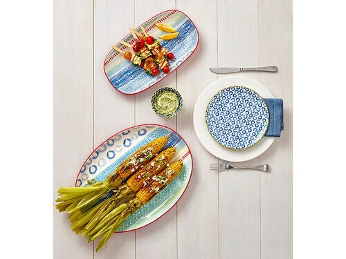 Laguna Plate 20cm Woven Blue 2 Laguna Plate 20cm Woven Blue - Image 2