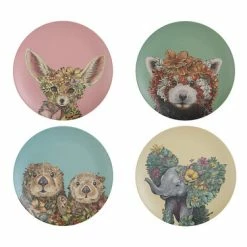 Marini Ferlazzo Wild Planet Bamboo Plate 20cm Set Of 4 Assorted