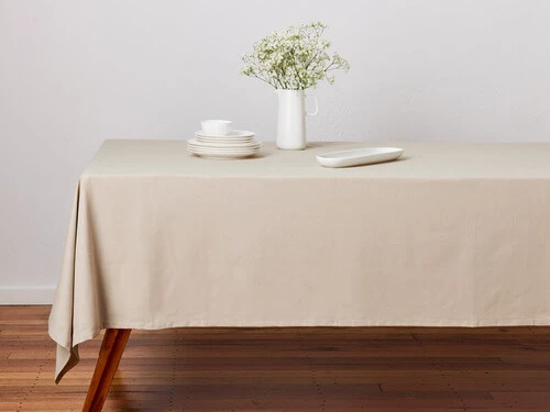 Cotton Classics Rectangular Tablecloth 300x150cm Pebble 3 Cotton Classics Rectangular Tablecloth 300x150cm Pebble - Image 3