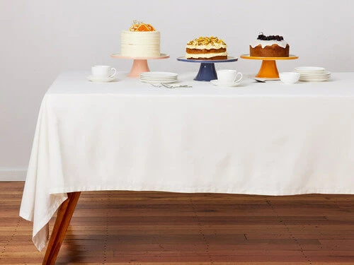 Cotton Classics Rectangular Tablecloth 300x150cm Snow 3 Cotton Classics Rectangular Tablecloth 300x150cm Snow - Image 3