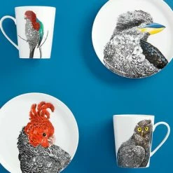 Alternative view of Marini Ferlazzo Birds Plate 20cm Laughing Kookaburra