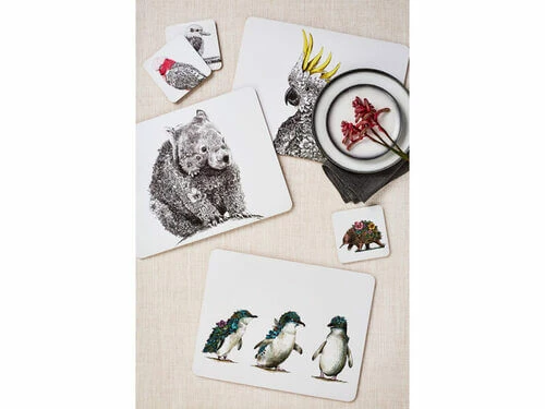 Marini Ferlazzo Animals Of Australia Cork Back Coaster 10.5cm Set Of 4 Gift Boxed 2 Marini Ferlazzo Animals Of Australia Cork Back Coaster 10.5cm Set Of 4 Gift Boxed - Image 2