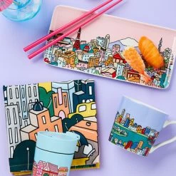 Megan McKean Cities Rectangle Plate 25x12cm Hong Kong Gift Boxed -homeless mug-shop maxwell williams megan mckean cities 01 sep28 1 11