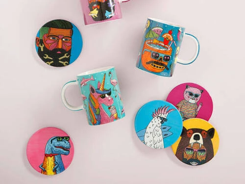 Mulga The Artist Mug 450ML Spanner Man 2 Mulga The Artist Mug 450ML Spanner Man - Image 2