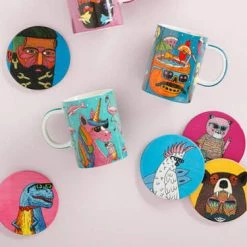 Mulga The Artist Mug 450ML Coconut -homeless mug-shop maxwell williams mulga the artist coaster mug 2 4
