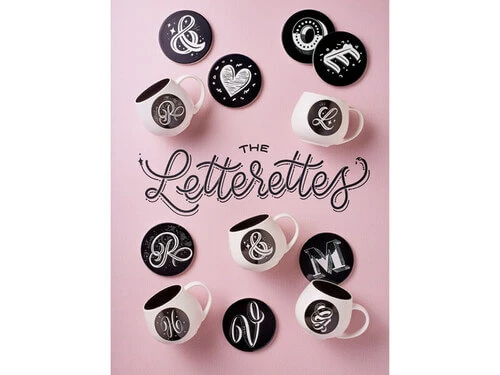 The Letterettes Ceramic Round Coaster 10.5cm & Gift Boxed"" 2 The Letterettes Ceramic Round Coaster 10.5cm & Gift Boxed"" - Image 2
