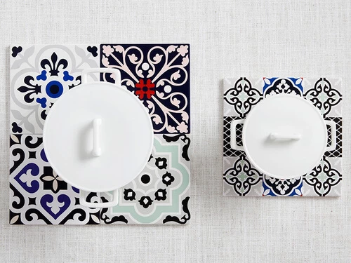 Medina Ceramic Square Tile Trivet Almeria 20cm 2 Medina Ceramic Square Tile Trivet Almeria 20cm - Image 2