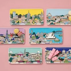 Alternative view of Megan McKean Cities Rectangular Plate 25x12cm London Gift Boxed