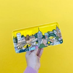 Alternative view of Megan McKean Cities Rectangular Plate 25x12cm New York Gift Boxed