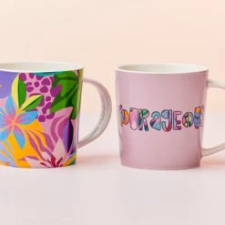 Kasey Rainbow Be Fierce Mug Set Of 2 380ML Courageous Gift Boxed -homeless mug-shop ss22 website maxwell williams kaseyrainbow befierce mugs courageous